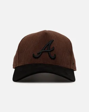 47 Brand Atlanta Braves 'Barren' Offside DT Corduroy Snapback Brown/Black