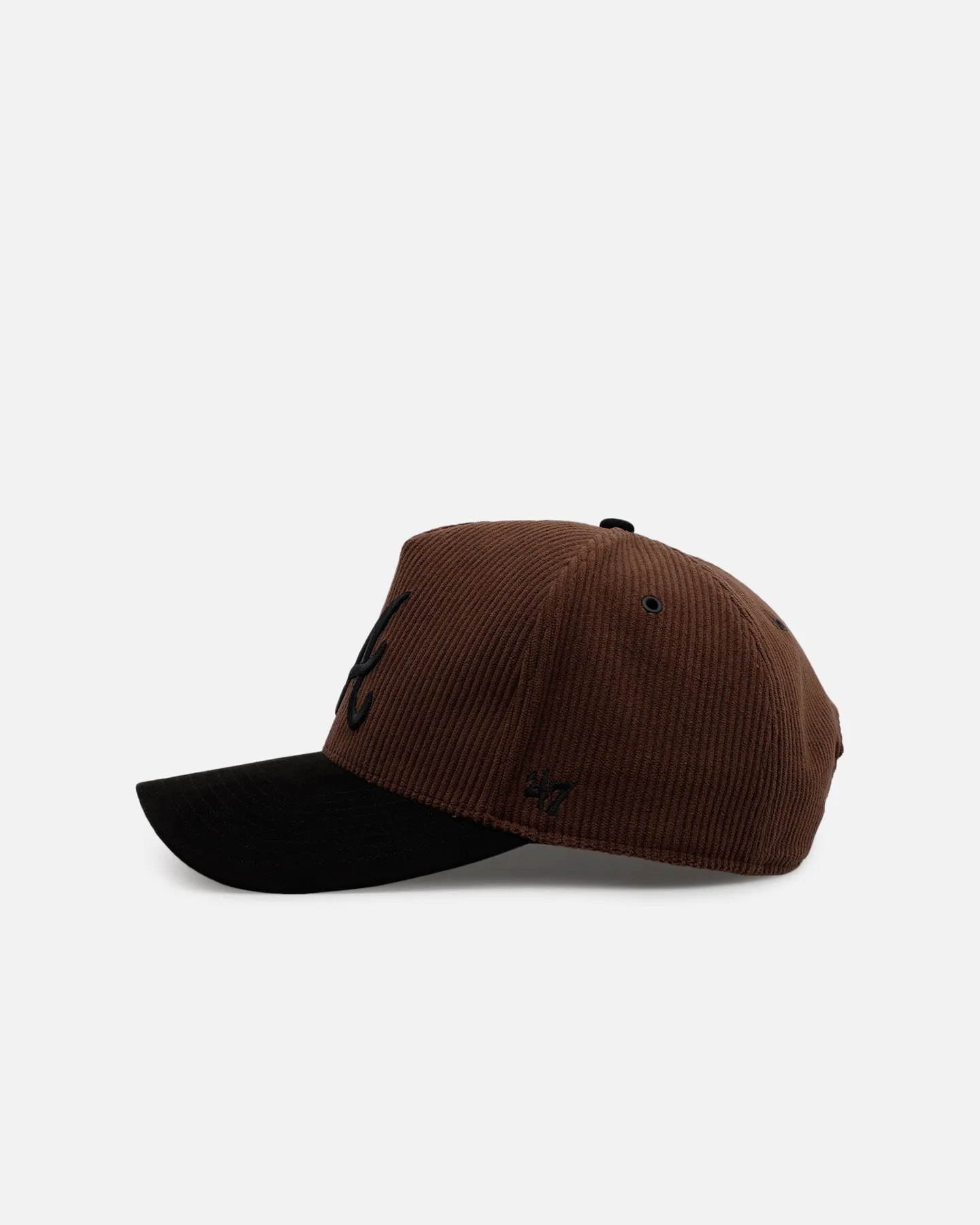 47 Brand Atlanta Braves 'Barren' Offside DT Corduroy Snapback Brown/Black