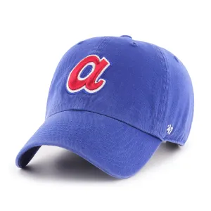 47 Brand Atlanta Braves Cooperstown Clean up Adjustable Hat - Royal