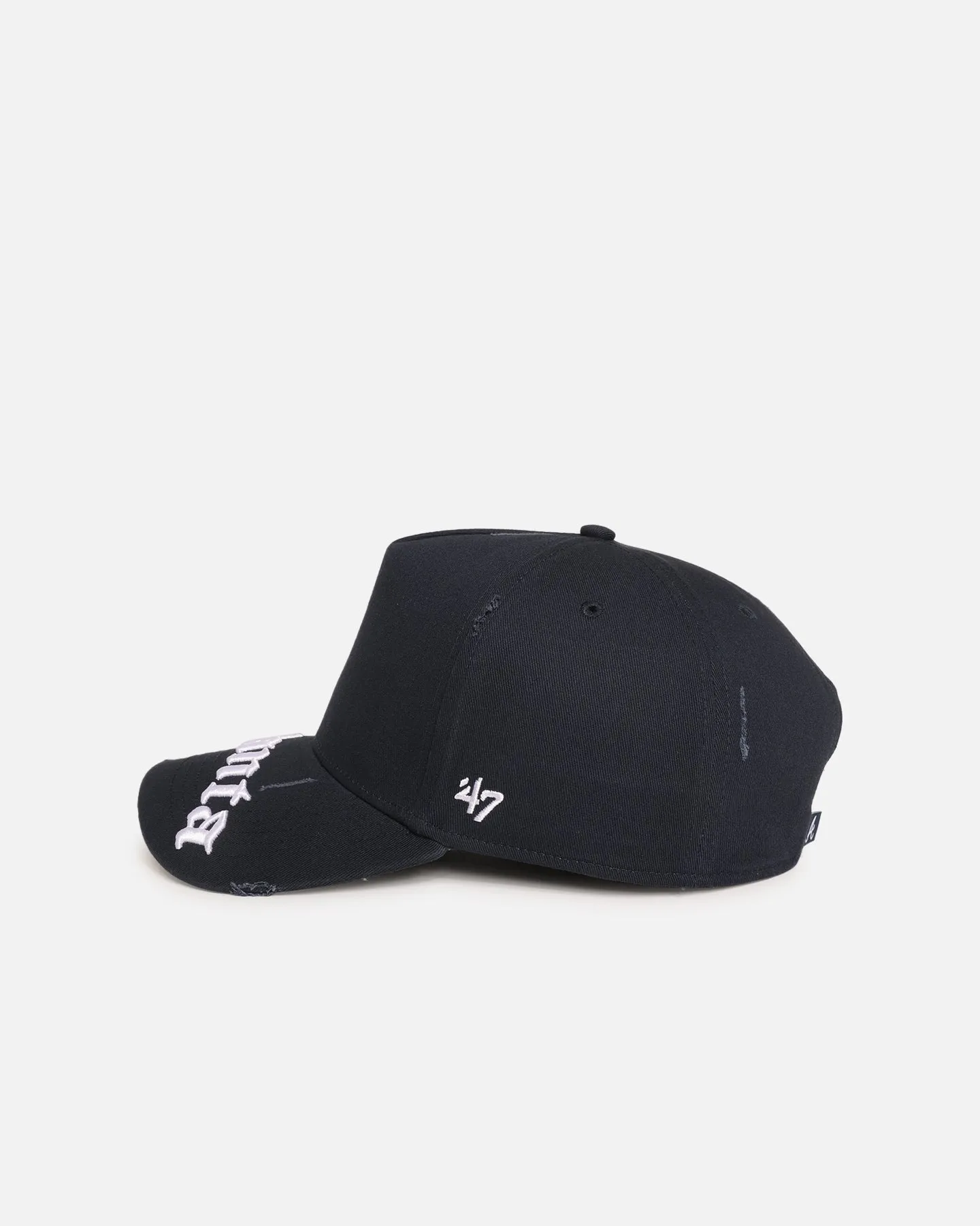 47 Brand Atlanta Braves 'Destruct Gothic Visor' 47 Offside Strapback Natural/Navy