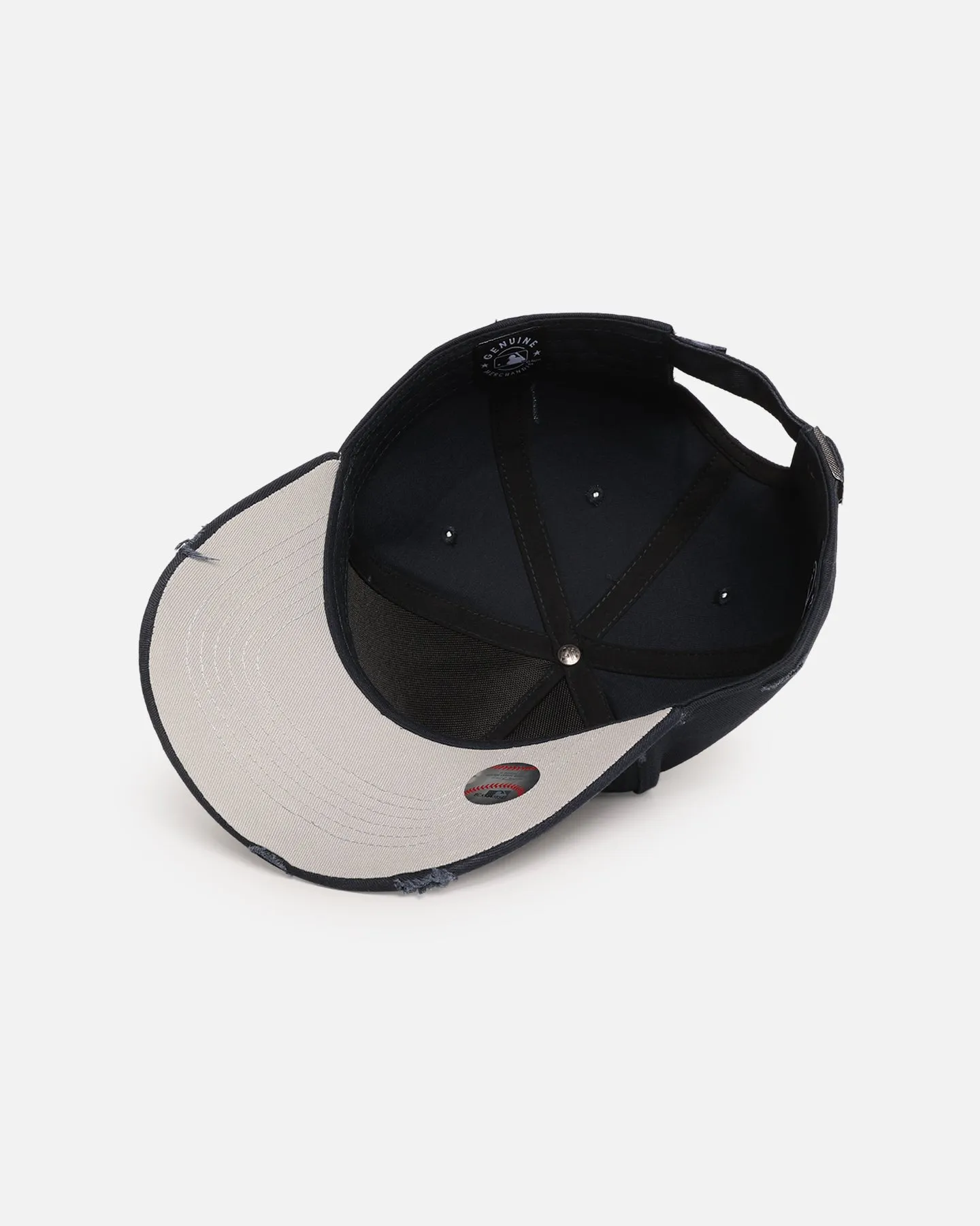 47 Brand Atlanta Braves 'Destruct Gothic Visor' 47 Offside Strapback Natural/Navy