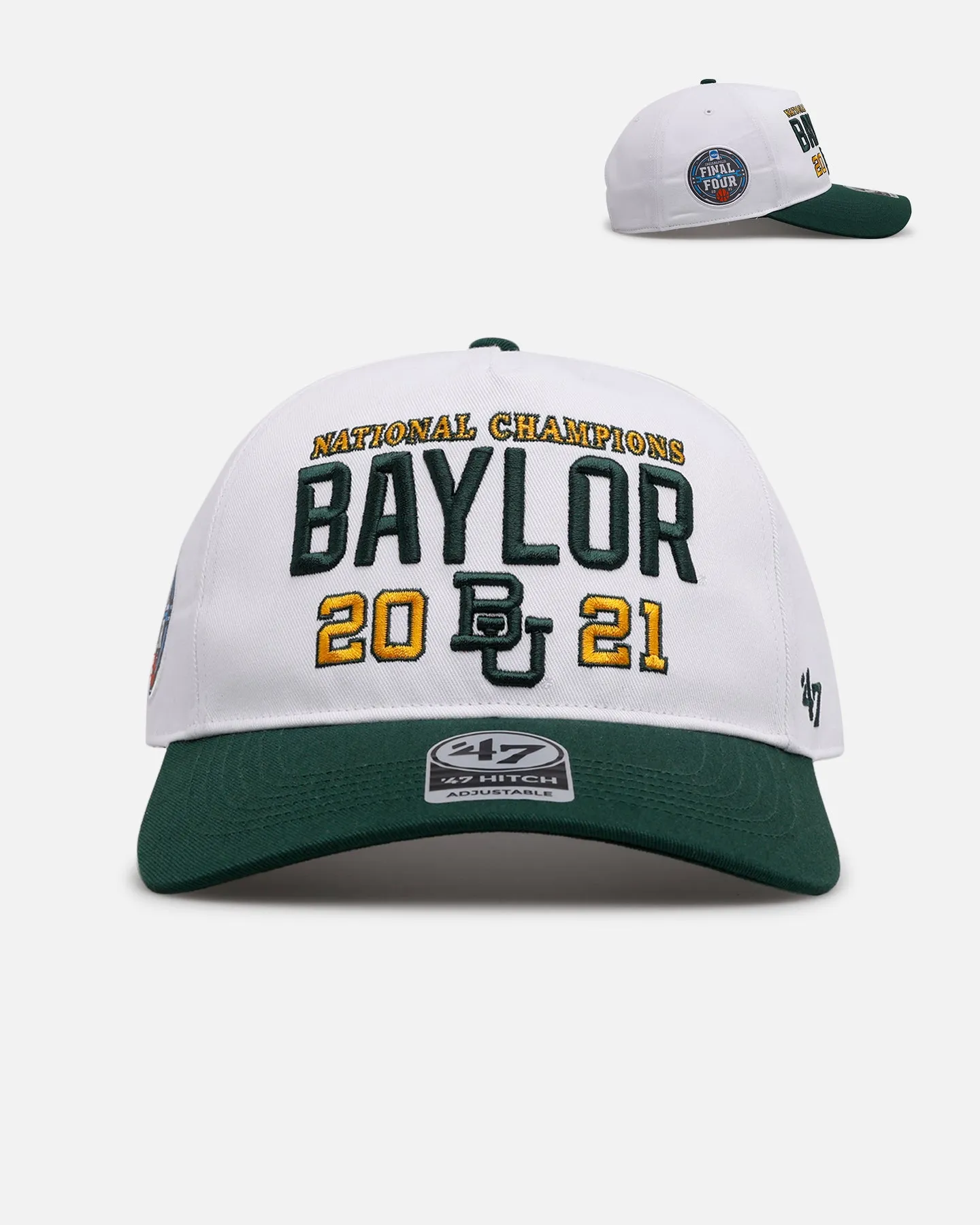 47 Brand Baylor 2021 'March Madness' Hitch Snapback White/Green