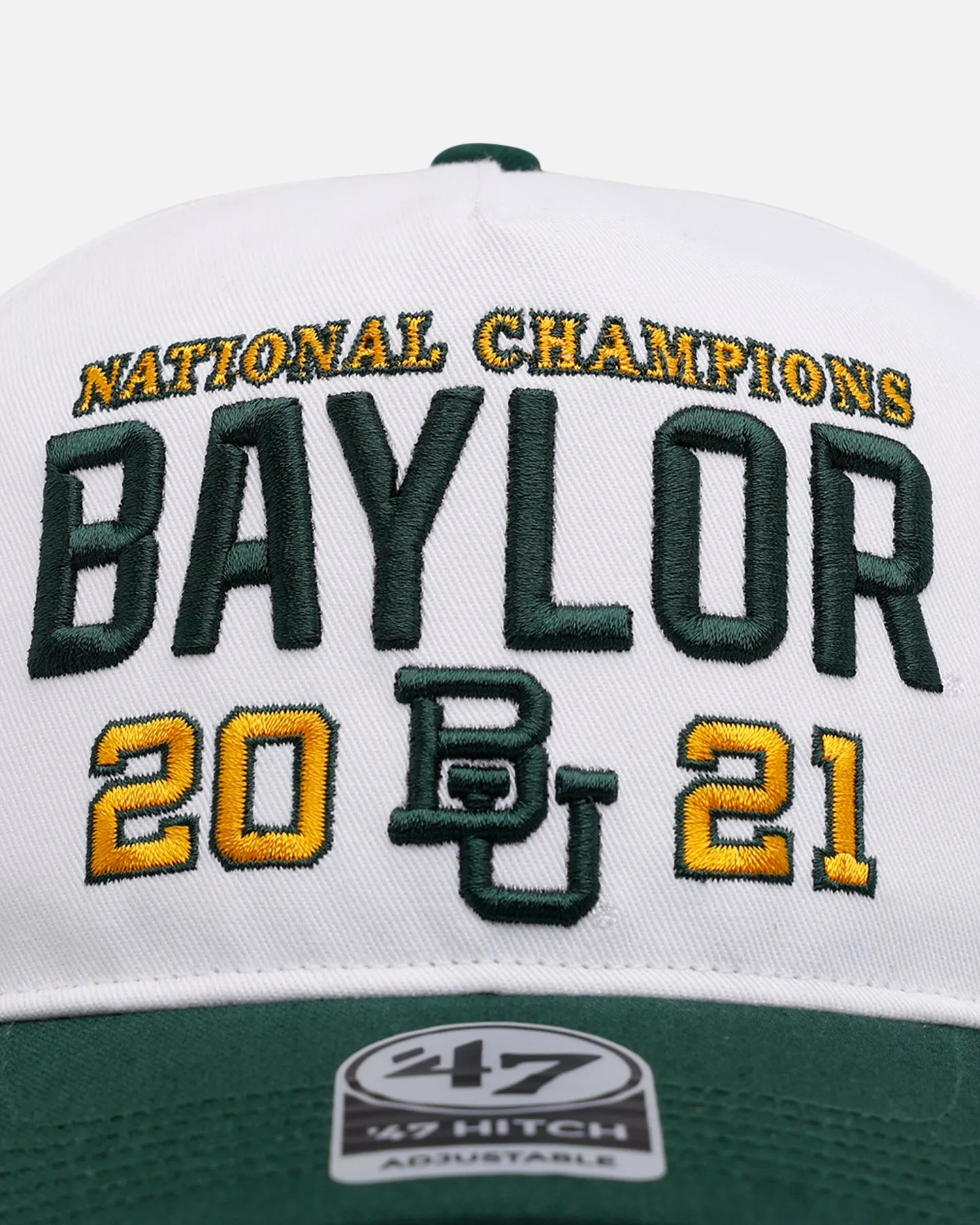 47 Brand Baylor 2021 'March Madness' Hitch Snapback White/Green