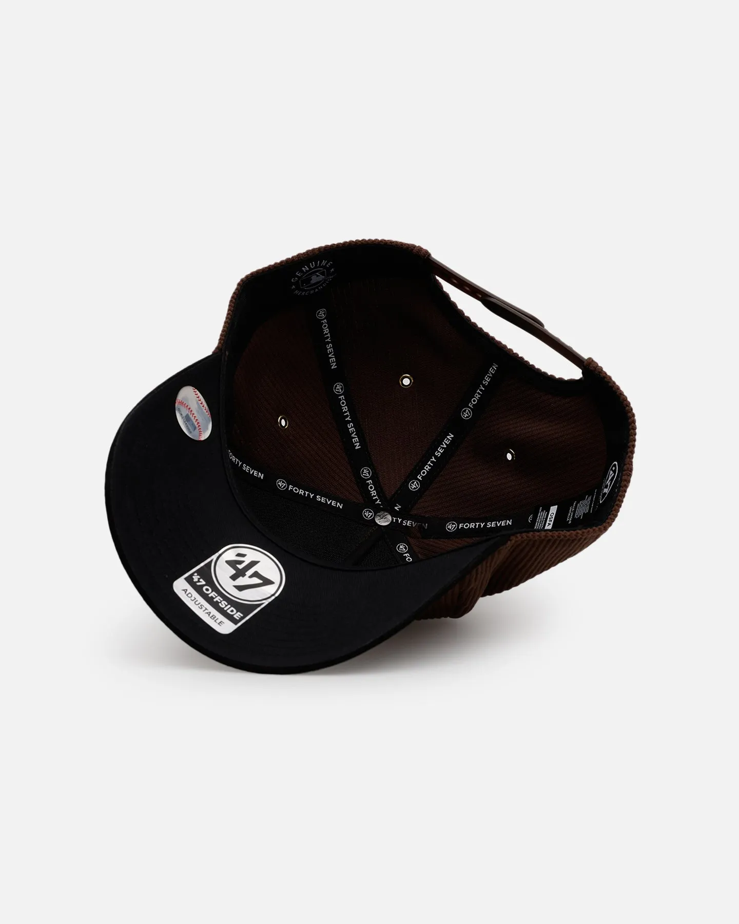 47 Brand Detroit Tigers 'Barren' Offside DT Corduroy Snapback Brown/Black