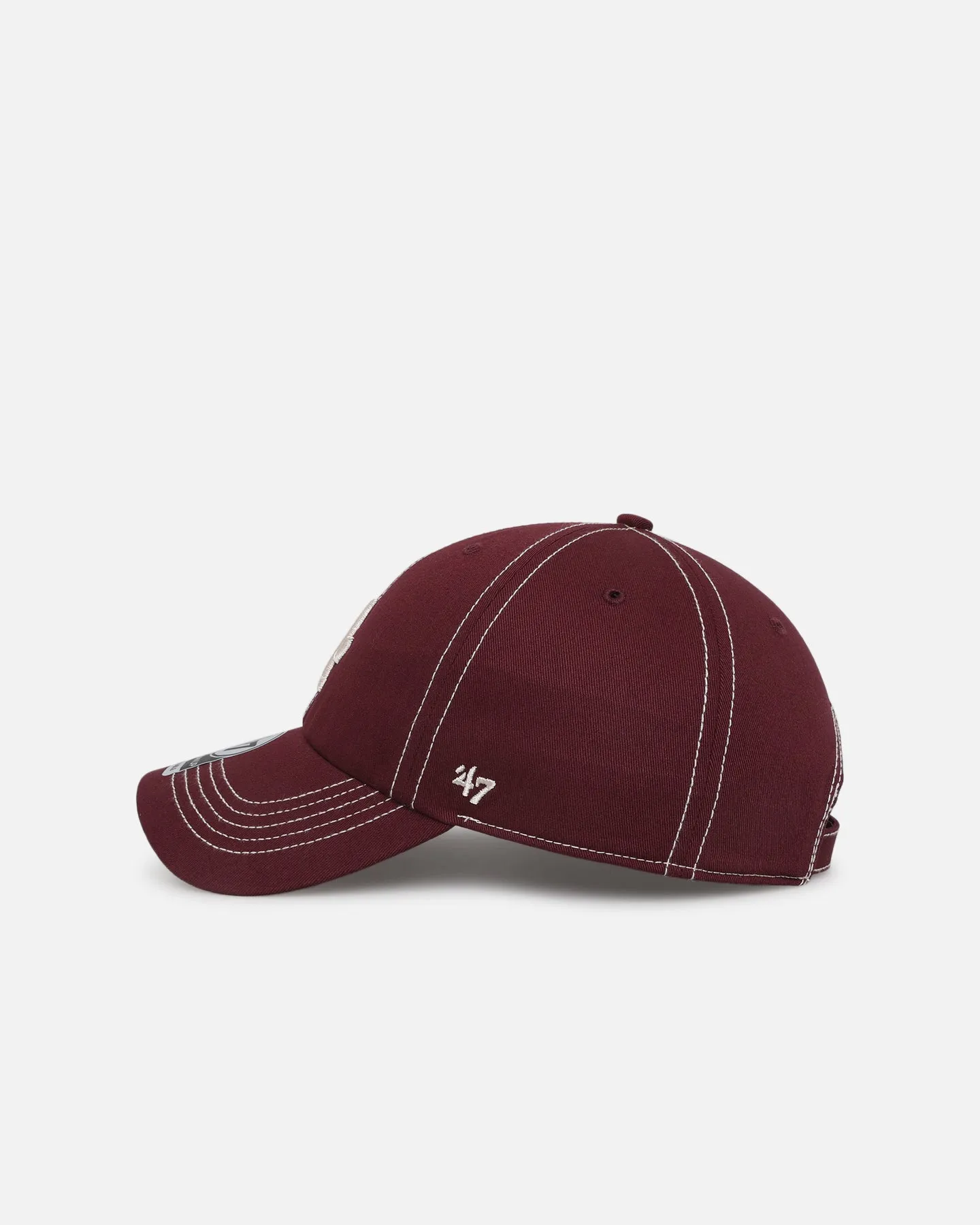 47 Brand Los Angeles Dodgers 47 Clean Up Strapback Dark Maroon