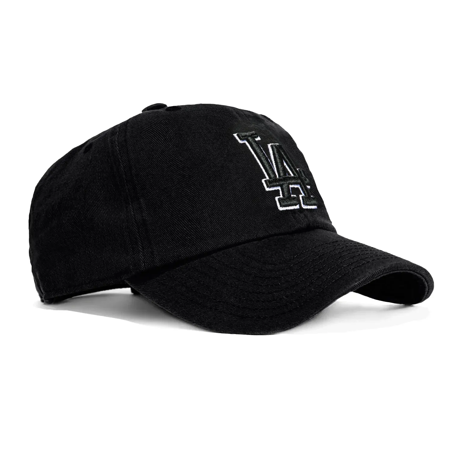 47 Brand Los Angeles Dodgers Cleanup Adjustable Hat - Black. Black. White