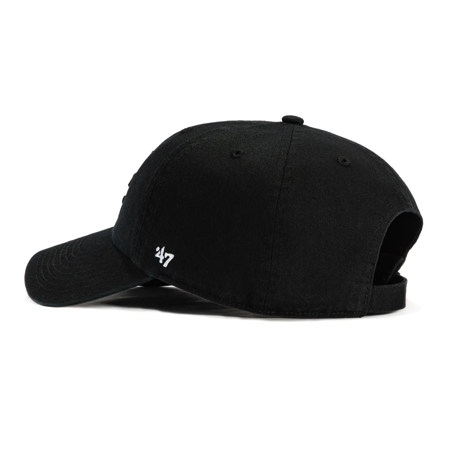 47 Brand Los Angeles Dodgers Cleanup Adjustable Hat - Black. Black. White