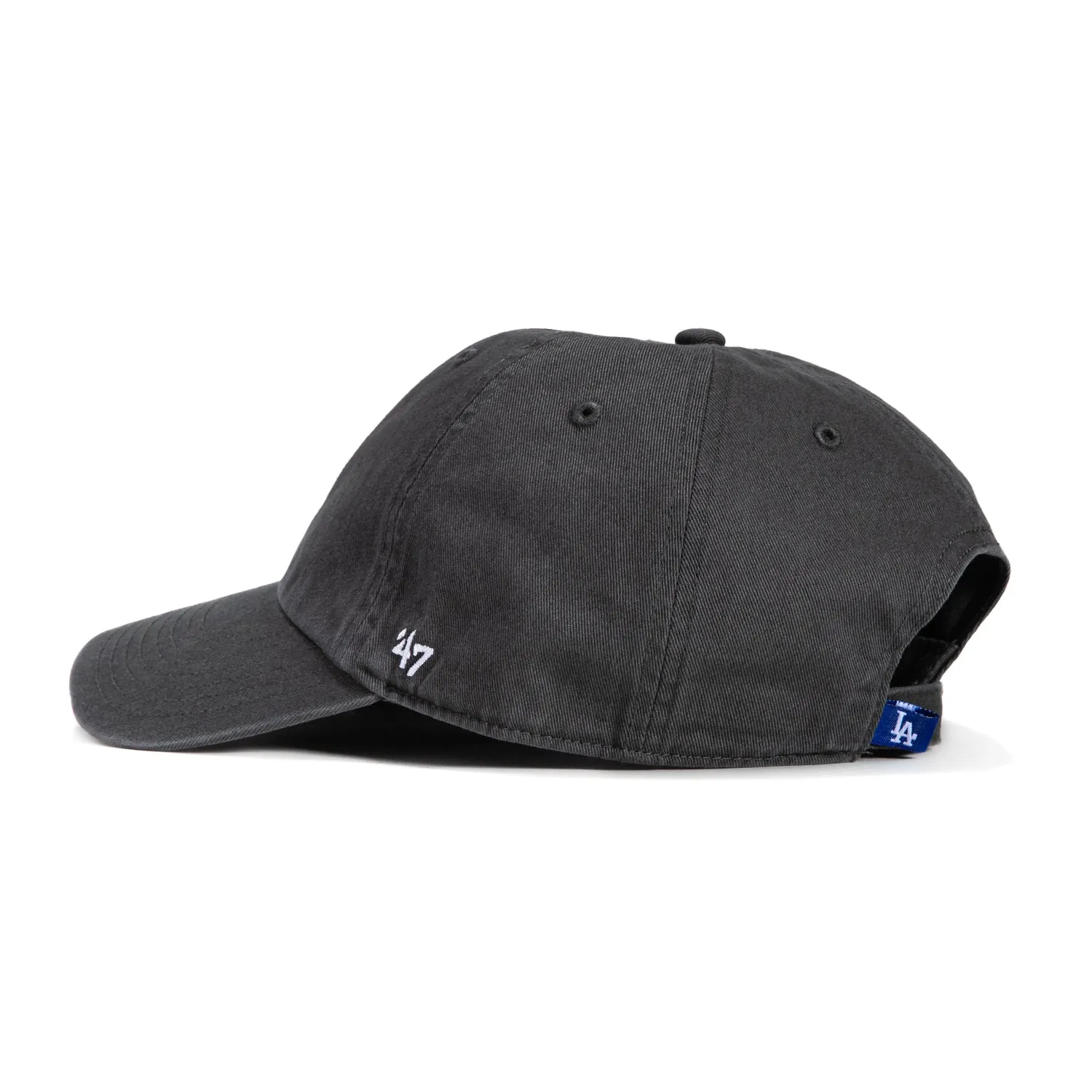 47 Brand Los Angeles Dodgers Cleanup Adjustable Hat - Charcoal. White