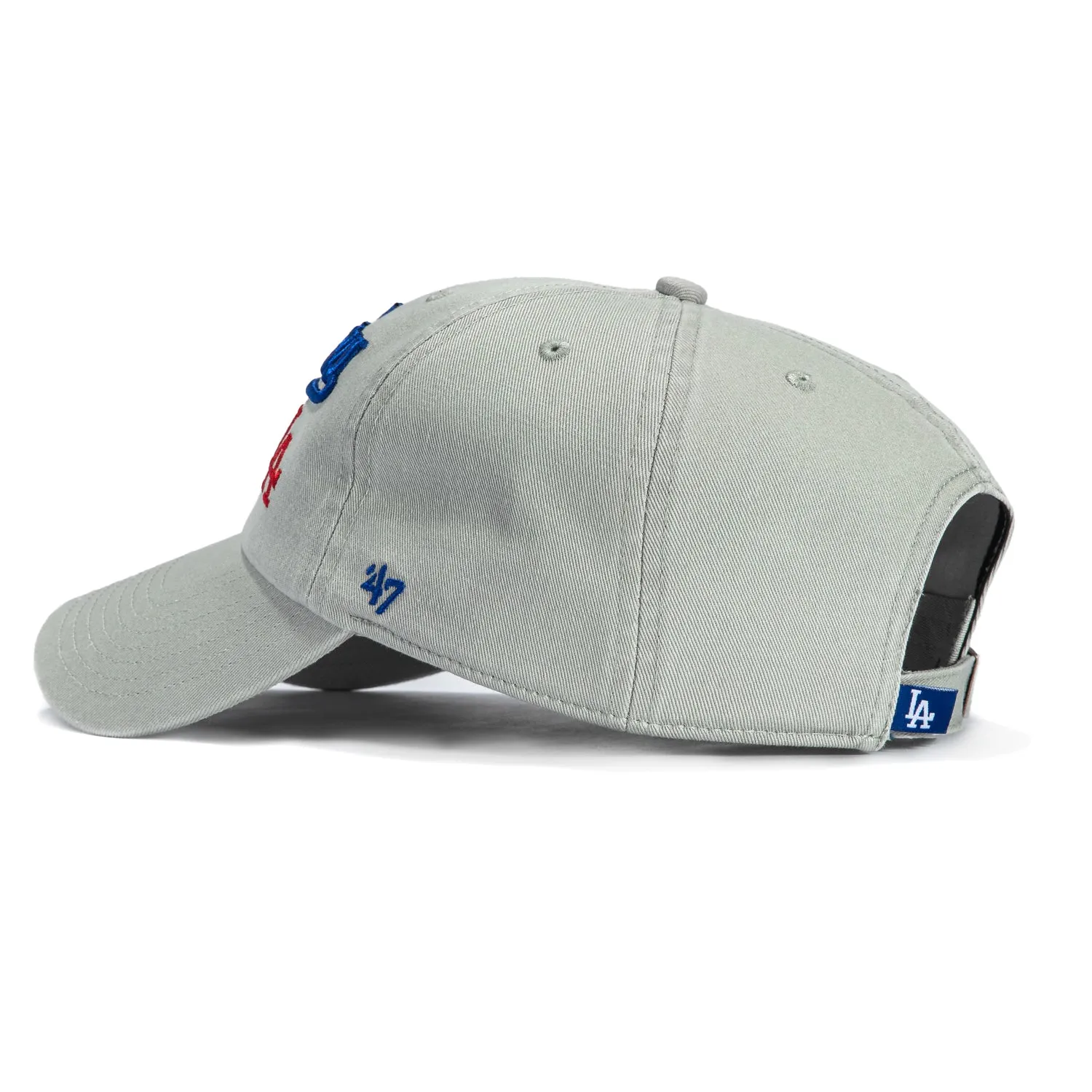 47 Brand Los Angeles Dodgers Cleanup Adjustable Script Hat - Grey