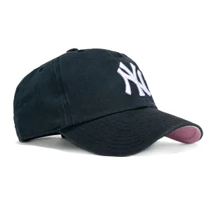 47 Brand New York Yankees Ballpark Cleanup Adjustable Pink UV Hat - Navy