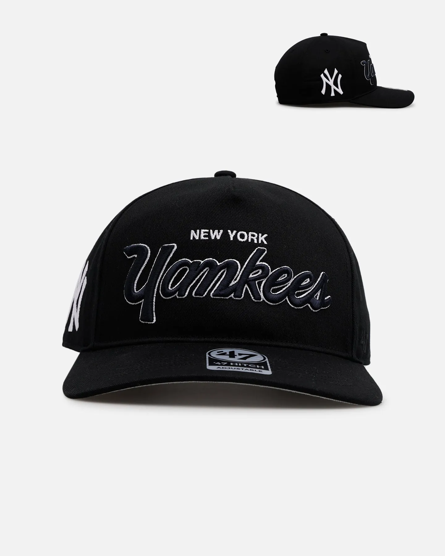 47 Brand New York Yankees 'Black Dome Script' 47 Hitch Snapback Black