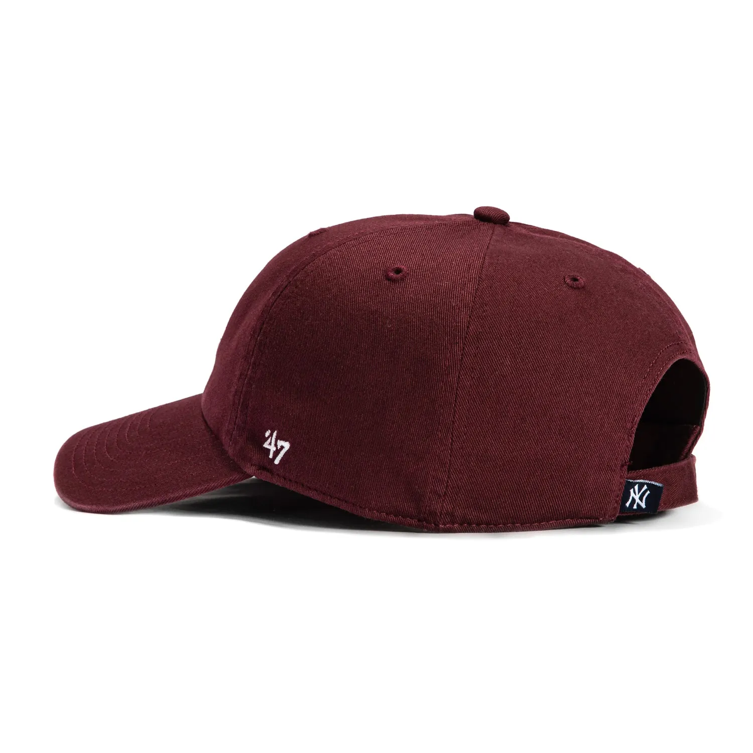47 Brand New York Yankees Cleanup Adjustable Hat - Maroon. White