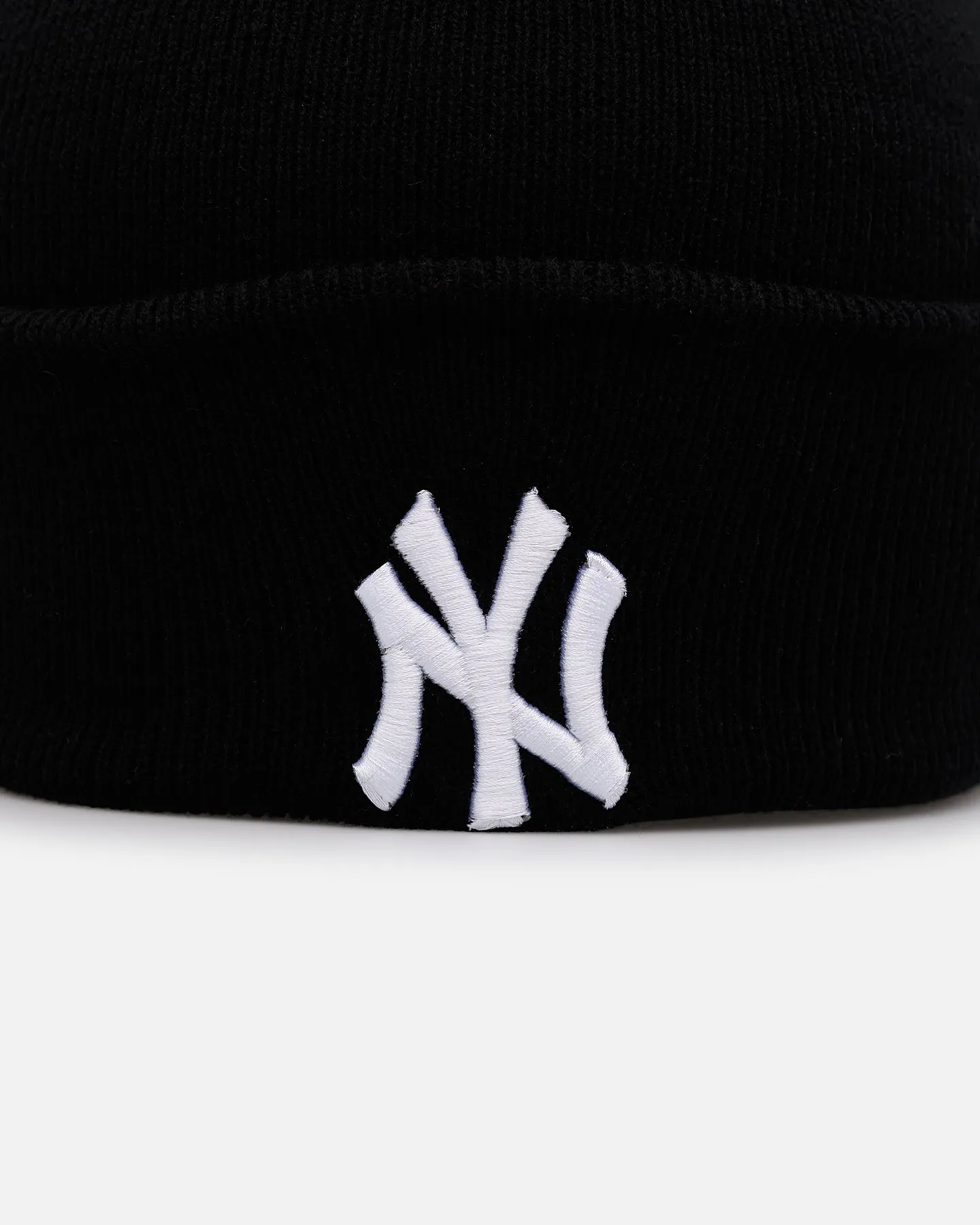 47 Brand New York Yankees Haymaker Cuff Knit Beanie Black/White