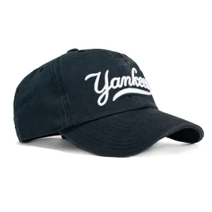 47 Brand New York Yankees Script Cleanup Adjustable Hat - Navy