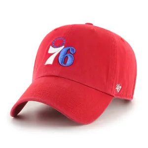 47 Brand Philadelphia 76ers Clean up Adjustable Hat - Red