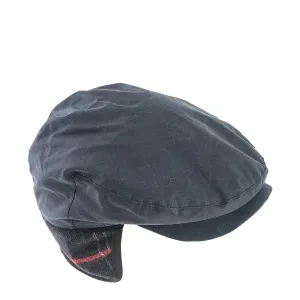 Barbour Cheviot Wax Flat Cap Navy