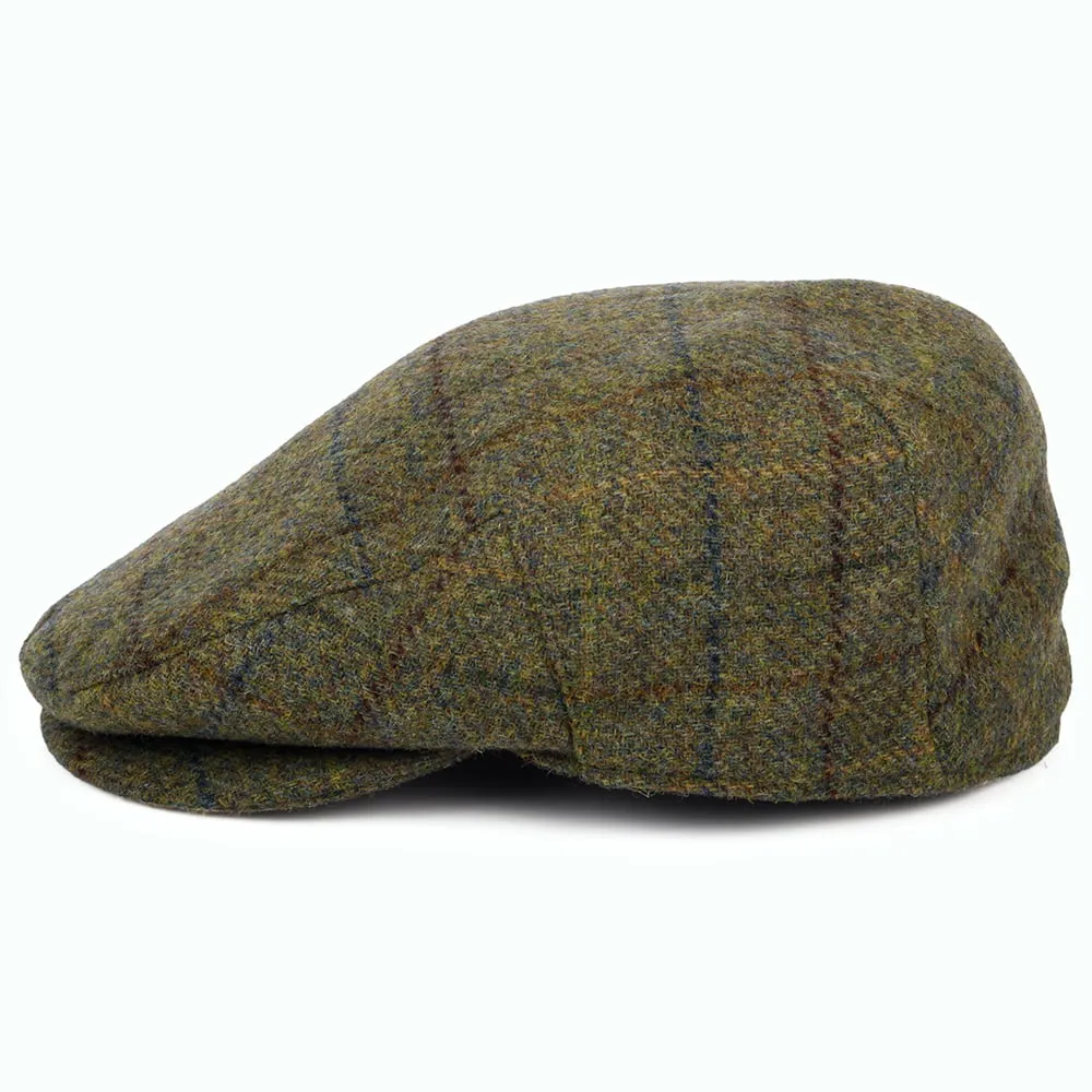 Barbour Hats Cairn Waterproof Wool Flat Cap - Olive