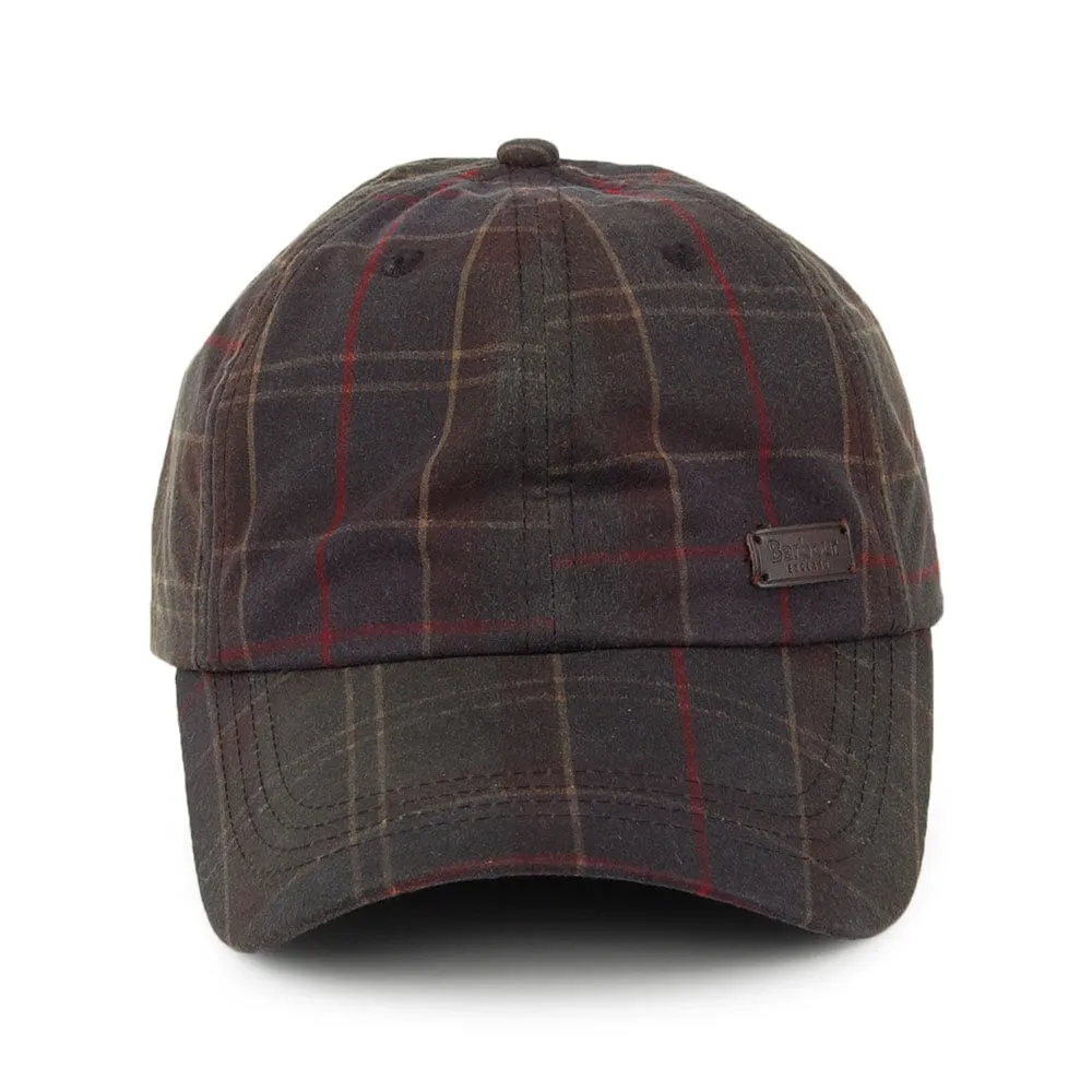 Barbour Hats Darwen Tartan Waxed Cotton Baseball Cap - Navy-Olive