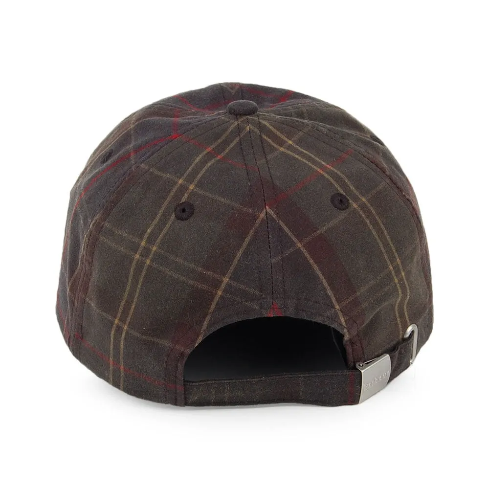 Barbour Hats Darwen Tartan Waxed Cotton Baseball Cap - Navy-Olive