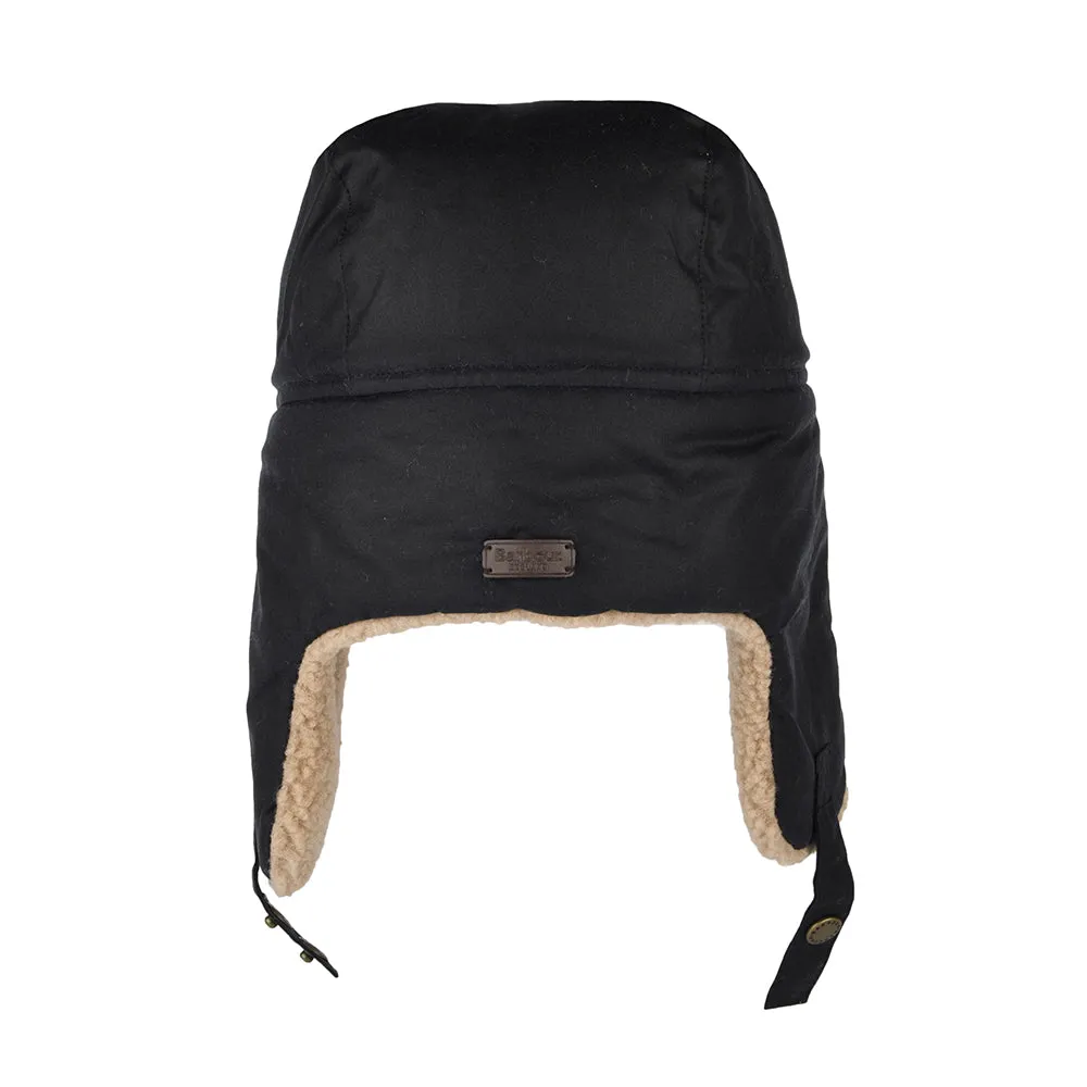Barbour Hats Morar Waxed Cotton Trapper Hat - Navy Blue