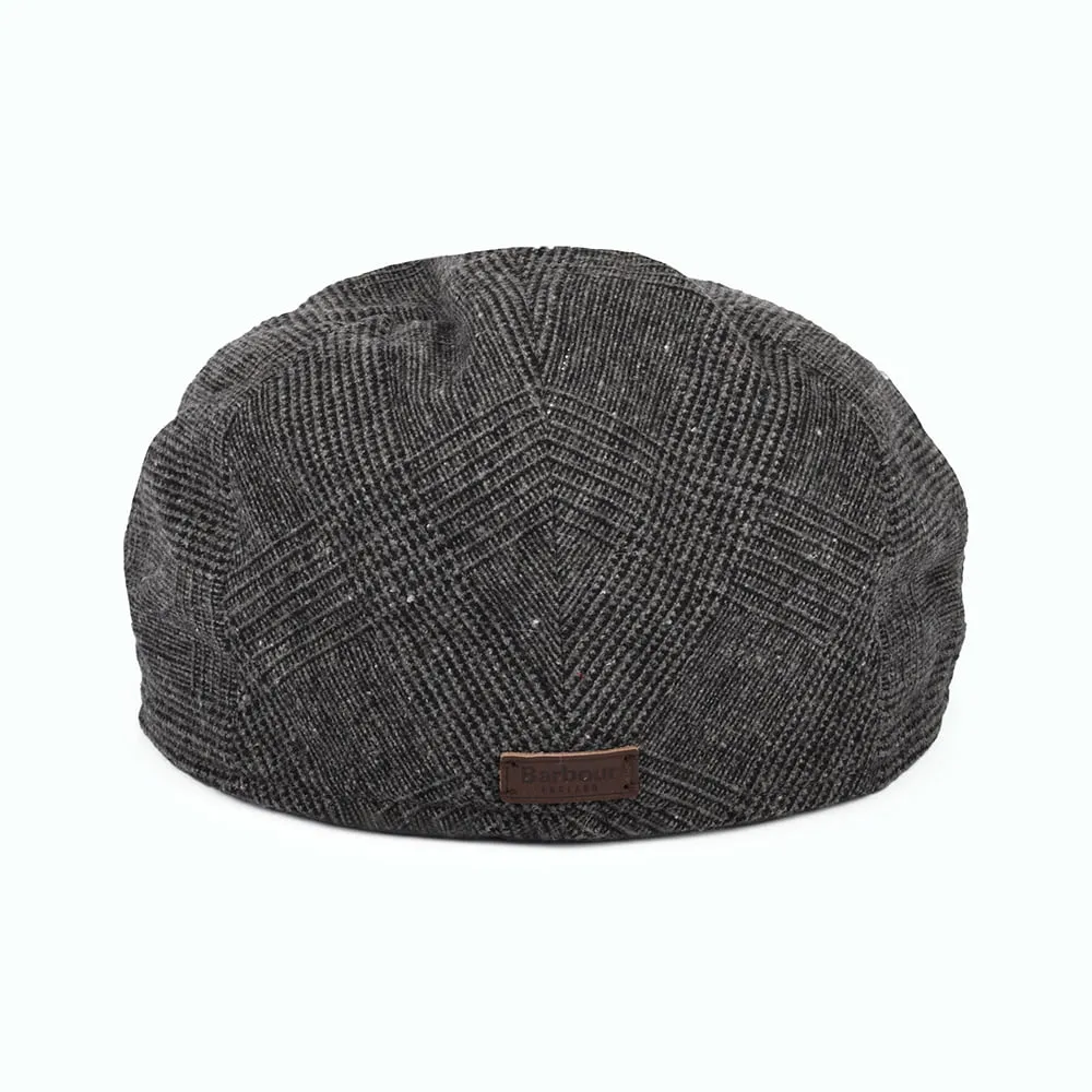 Barbour Hats Wilkin Prince of Wales Check Flat Cap - Charcoal