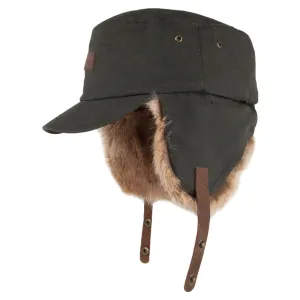 Barts Hats Foryst Cotton Army Cap with Earflaps - Army Green