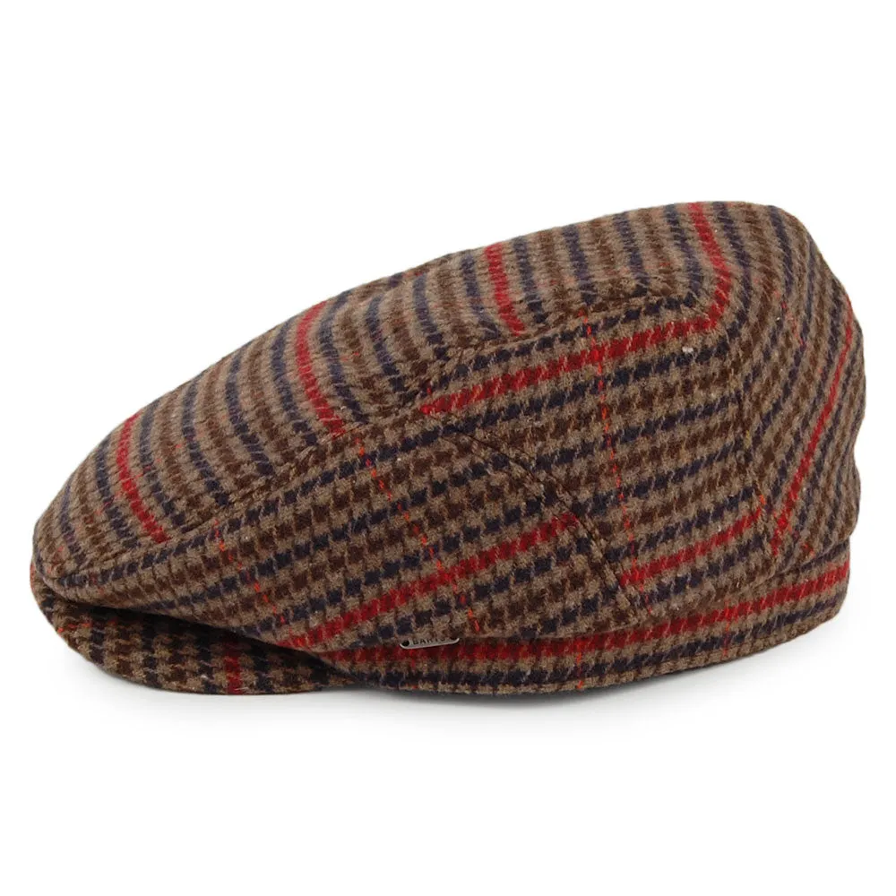 Barts Hats Ixia Houndstooth Flat Cap - Brown