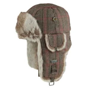 Barts Hats Kamikaze Houndstooth Trapper Hat - Brown