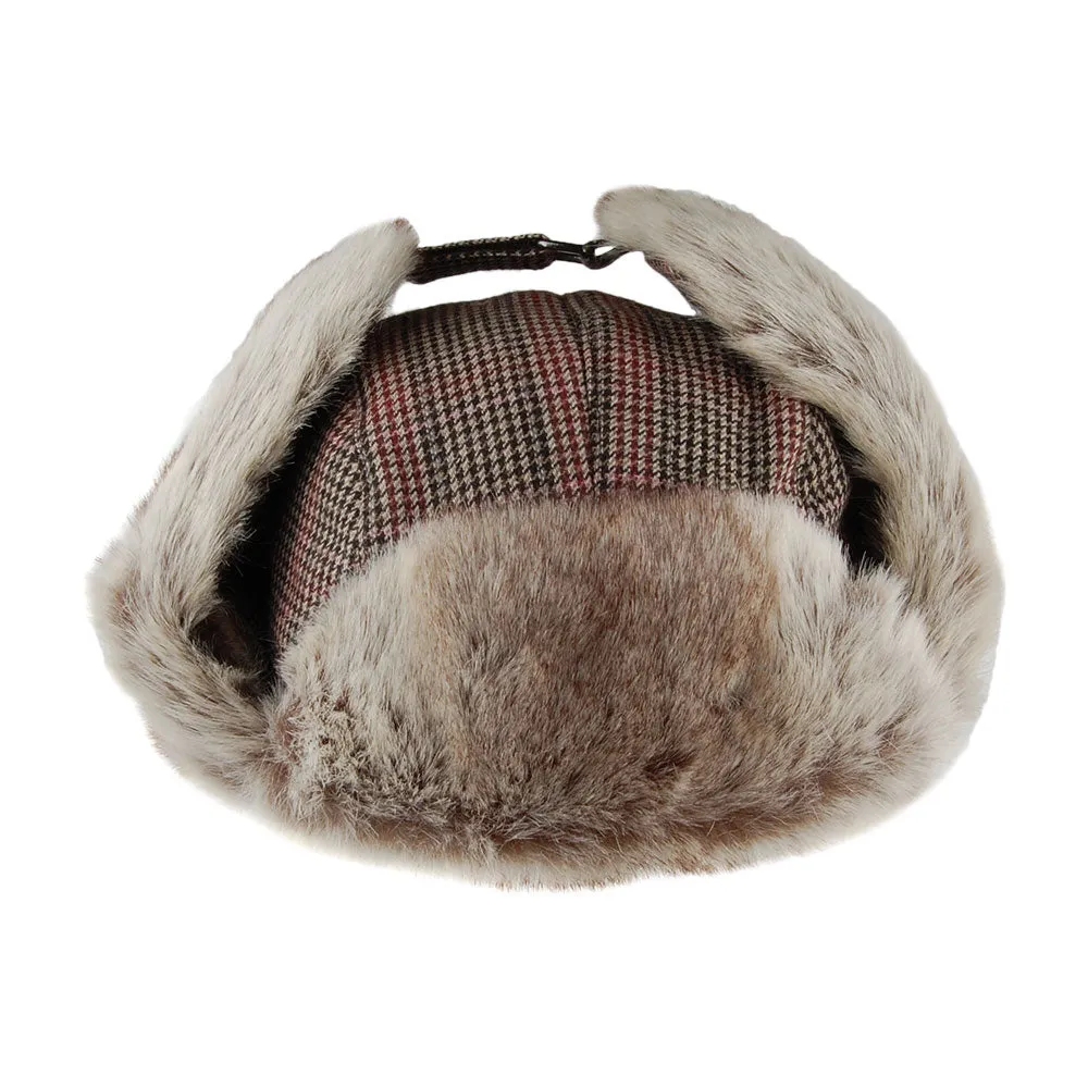 Barts Hats Kamikaze Houndstooth Trapper Hat - Brown