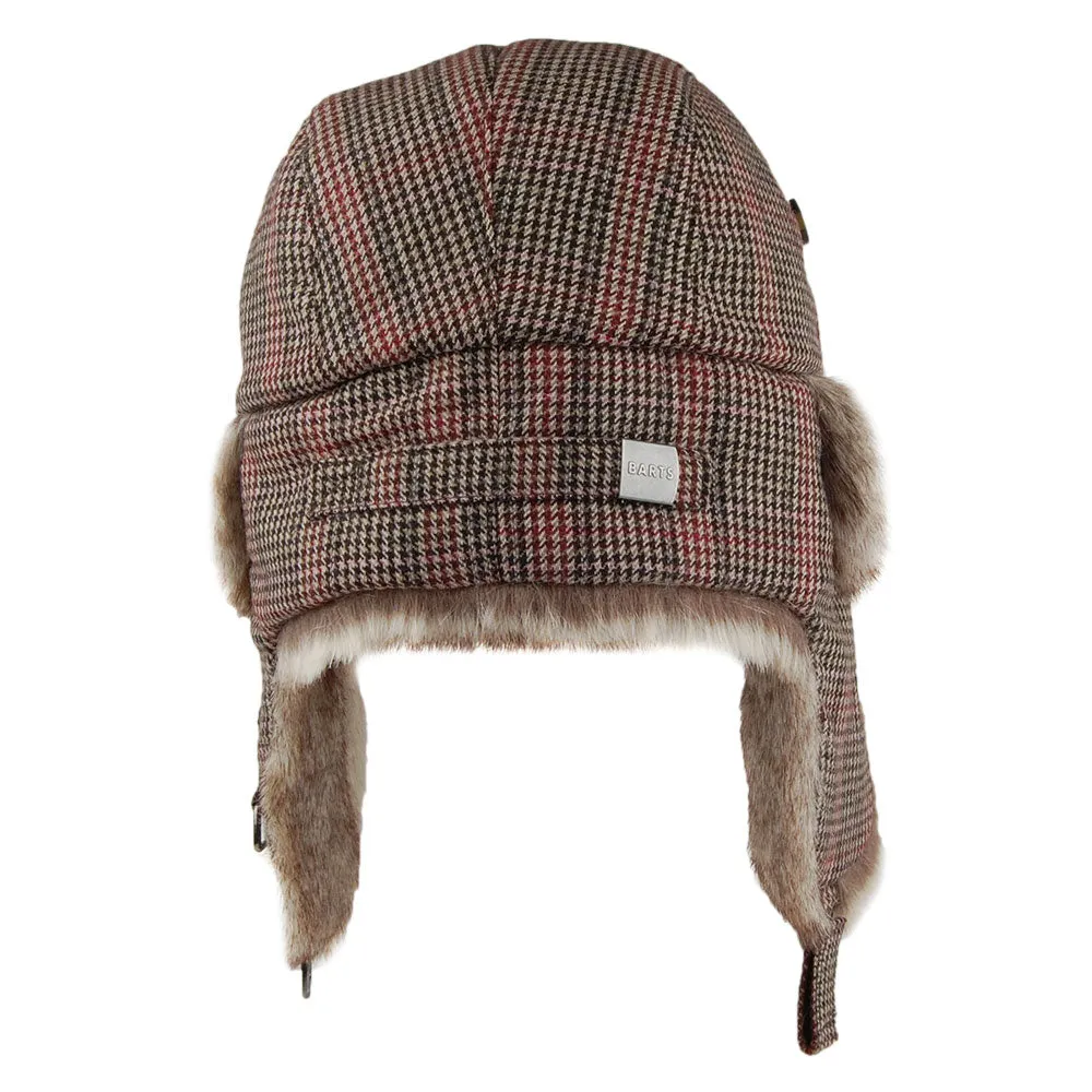 Barts Hats Kamikaze Houndstooth Trapper Hat - Brown