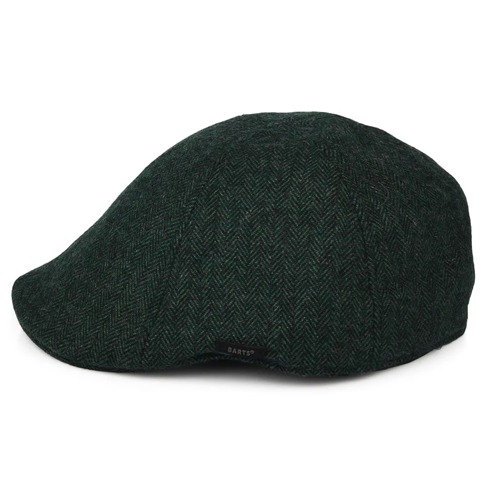 Barts Hats Mr. Mitchell Herringbone Duckbill Flat Cap - Green