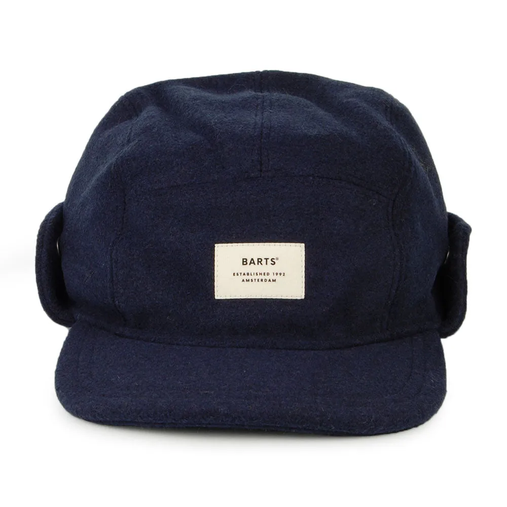 Barts Hats Samuen Earflap 5 Panel Cap - Navy Blue