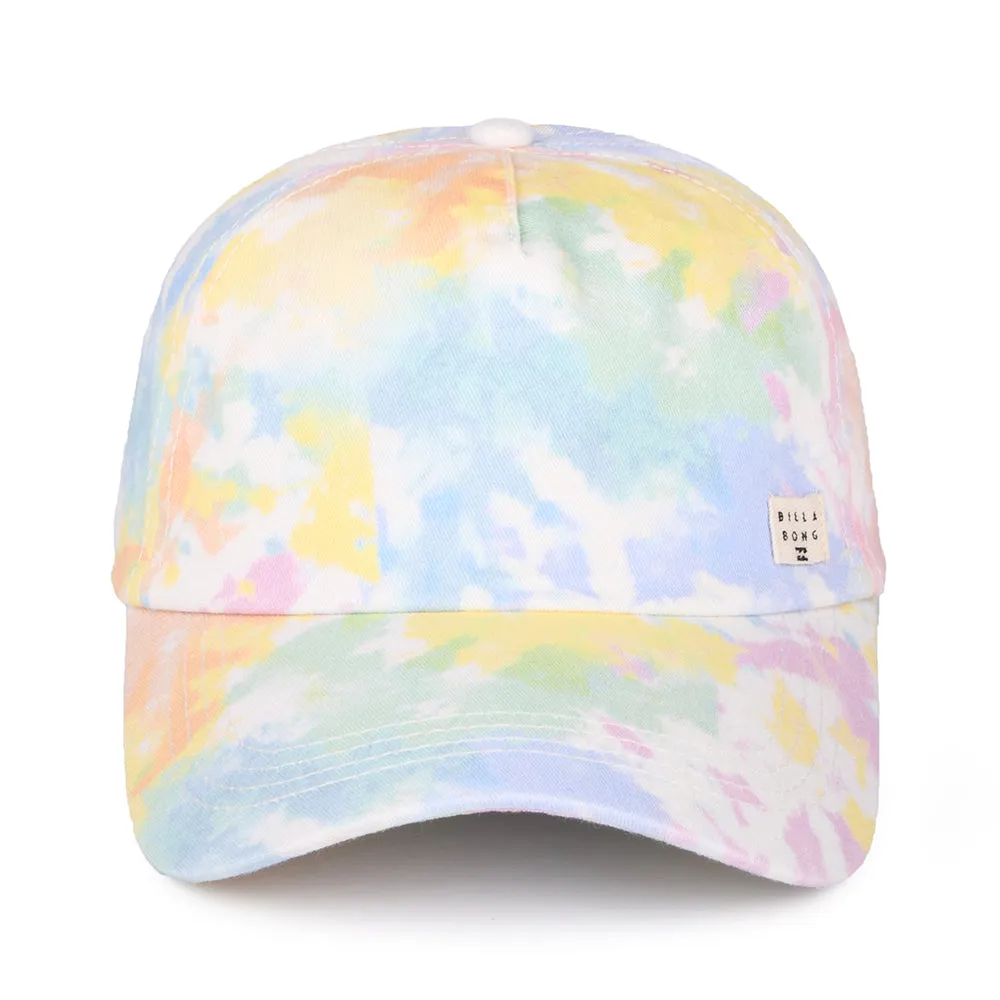 Billabong Hats Beach Club Tie Dye Baseball Cap - White-Pink-Yellow