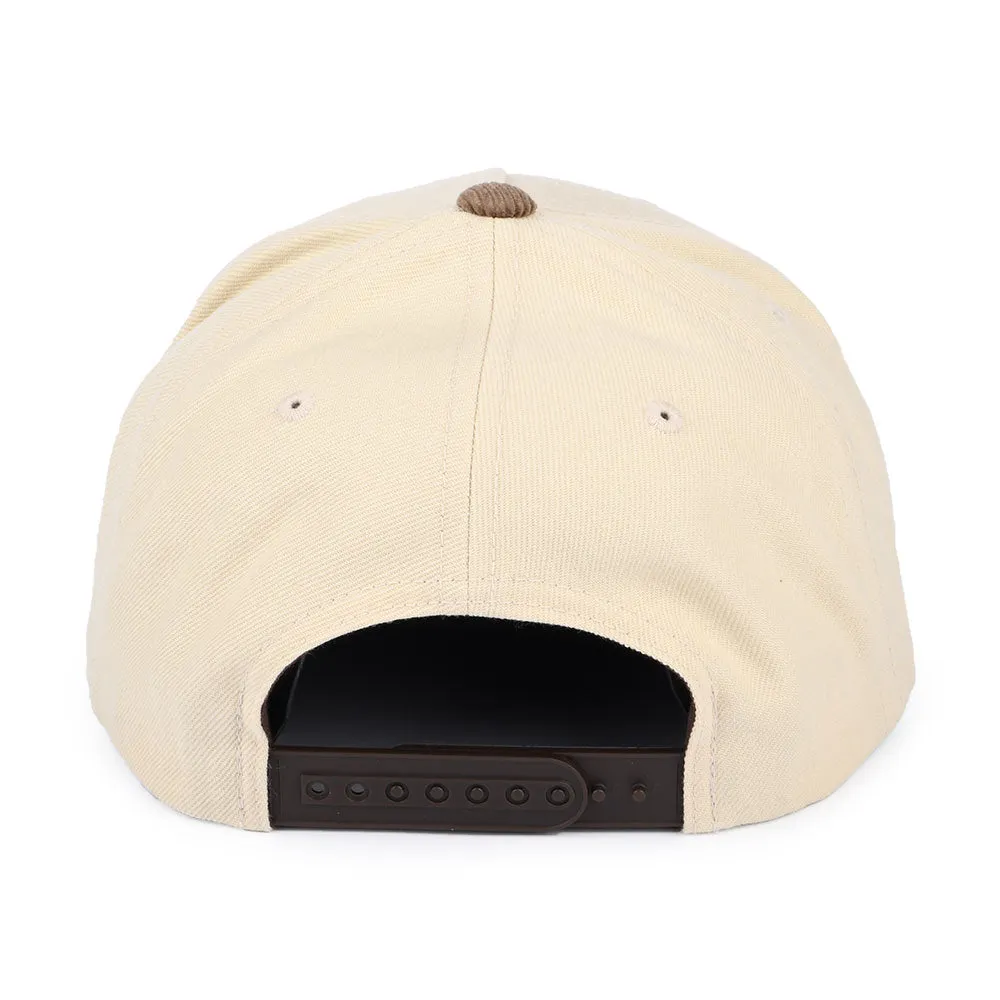 Brixton Alton MP Corduroy Snapback Cap - Beige-Brown