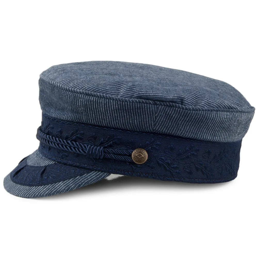 Brixton Hats Albany Fiddler Cap - Navy Blue