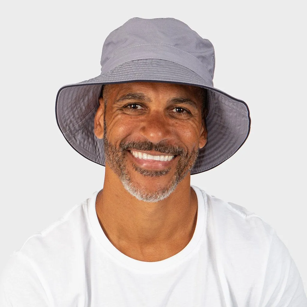 Cancer Council Jester Bucket Hat - Grey/Navy