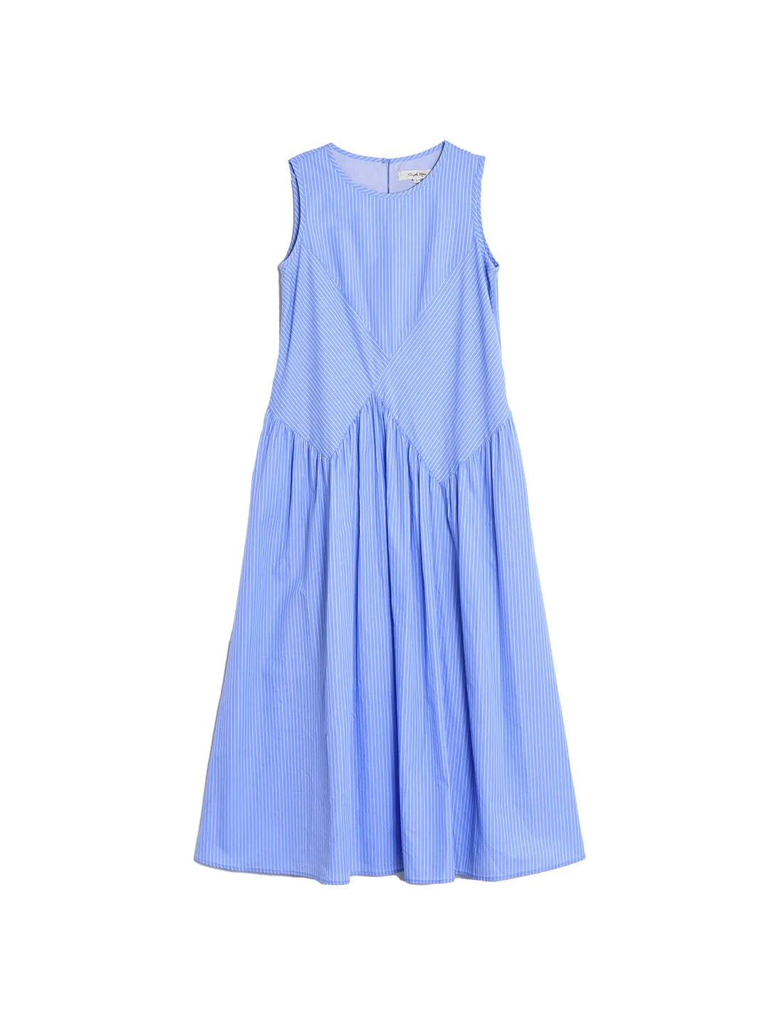 Cassidy Round Neck Stripe Sleeveless Dress