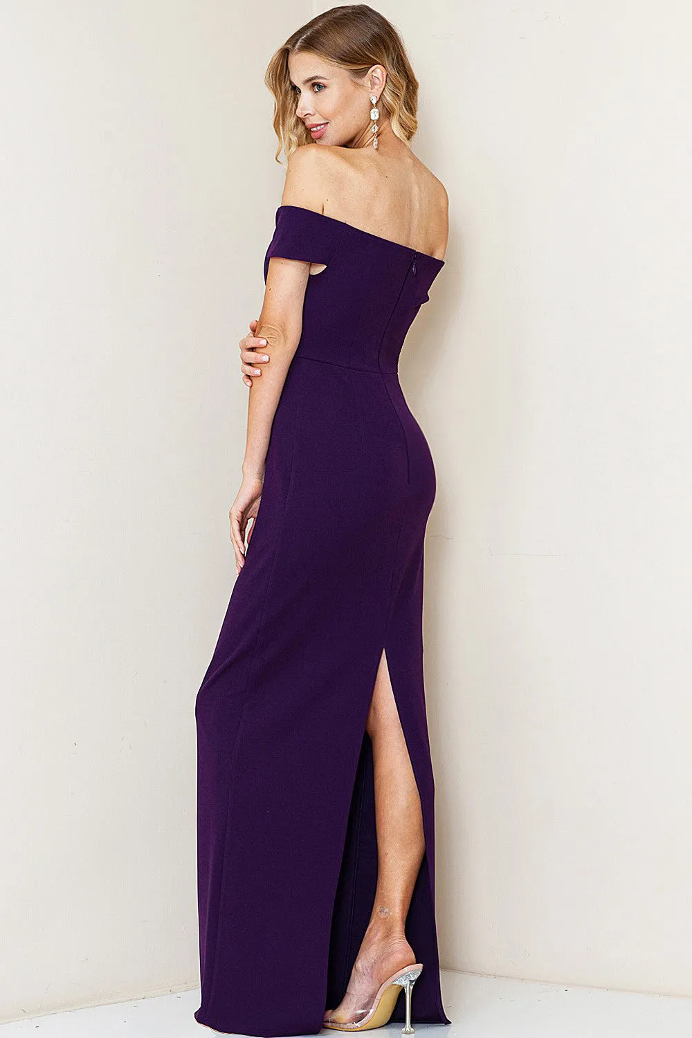 Diana Dress in Deep Plum