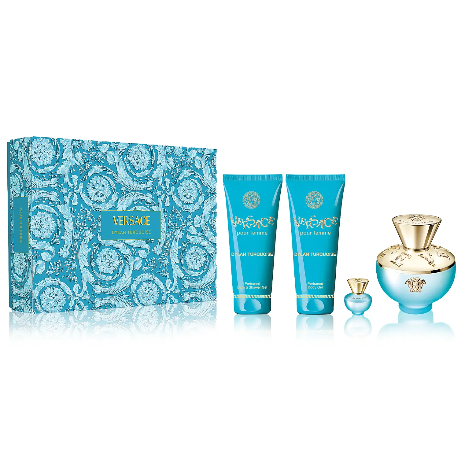 Dylan Turquoise by Versace 100ml EDT 4 Piece Gift Set