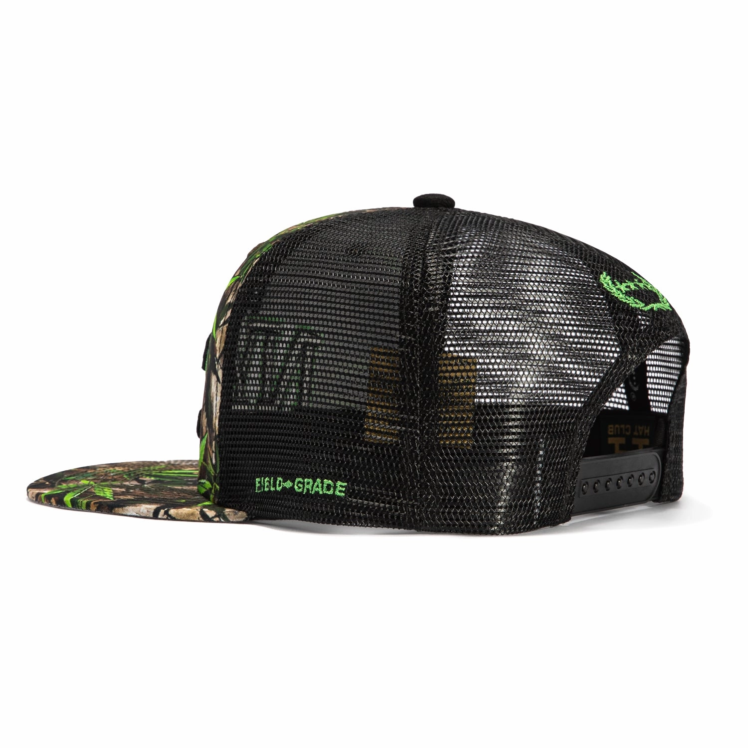Field Grade New York City NYC Hat Club Logo Patch Trucker Snapback Hat - Realtree