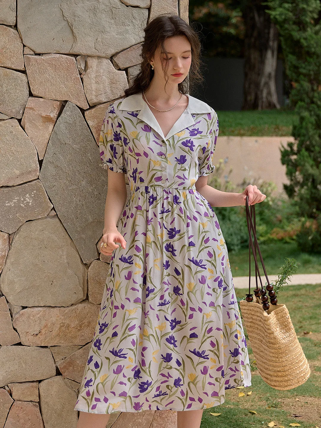 【Final Sale】Esmeralda V-Neck Ruffle Sleeve Dress