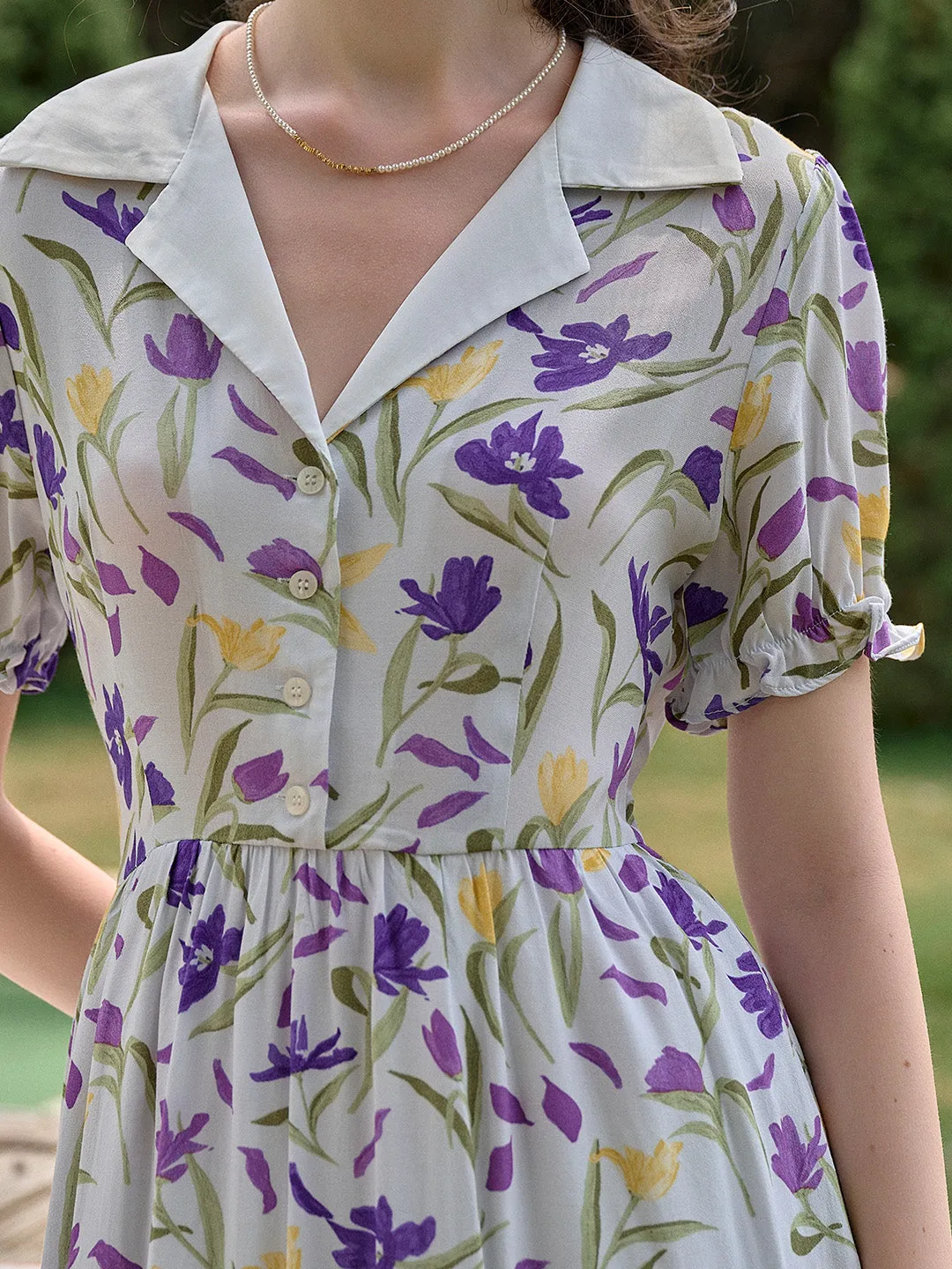 【Final Sale】Esmeralda V-Neck Ruffle Sleeve Dress
