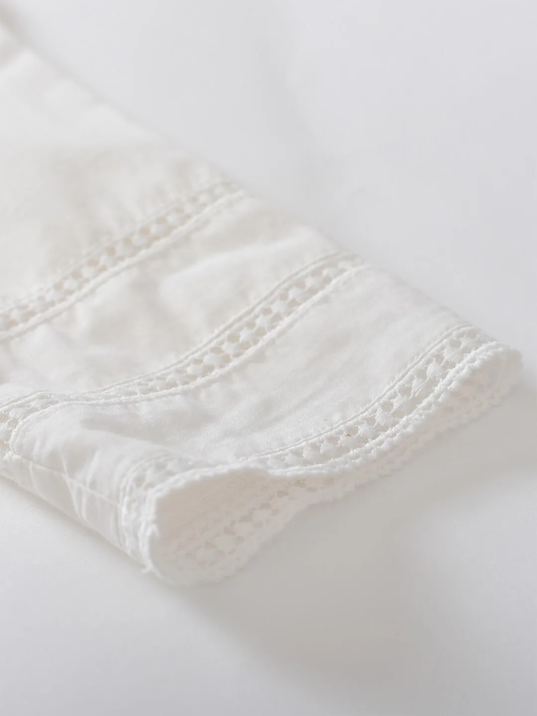 Fiona 100% Cotton White Midi Dress