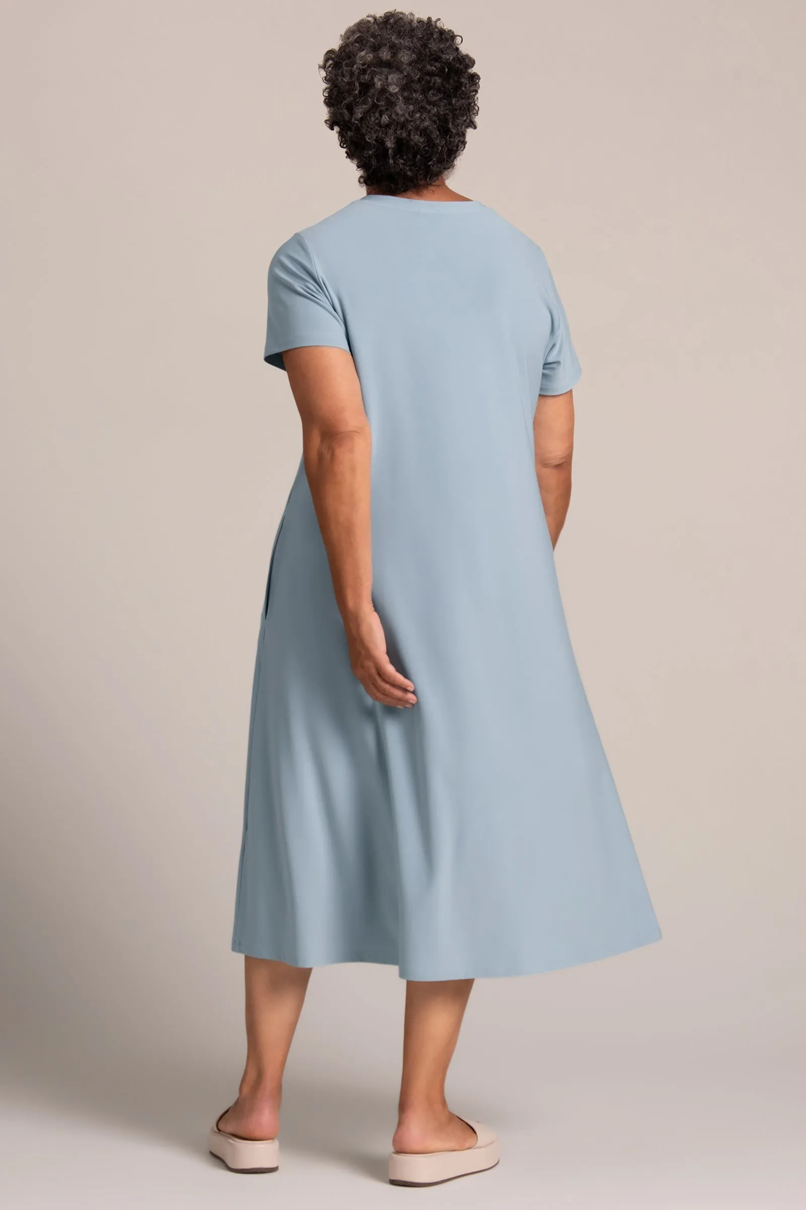 Fit & Flare Dress | Stone Blue