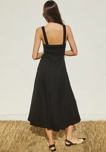Garden Symphony Dress in Black