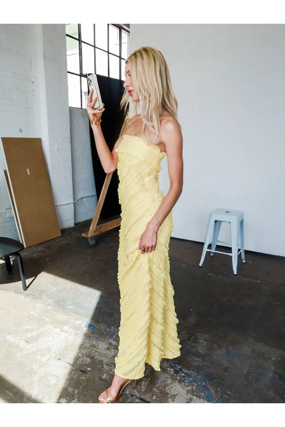 Golden Hour Ruffled Maxi Dress