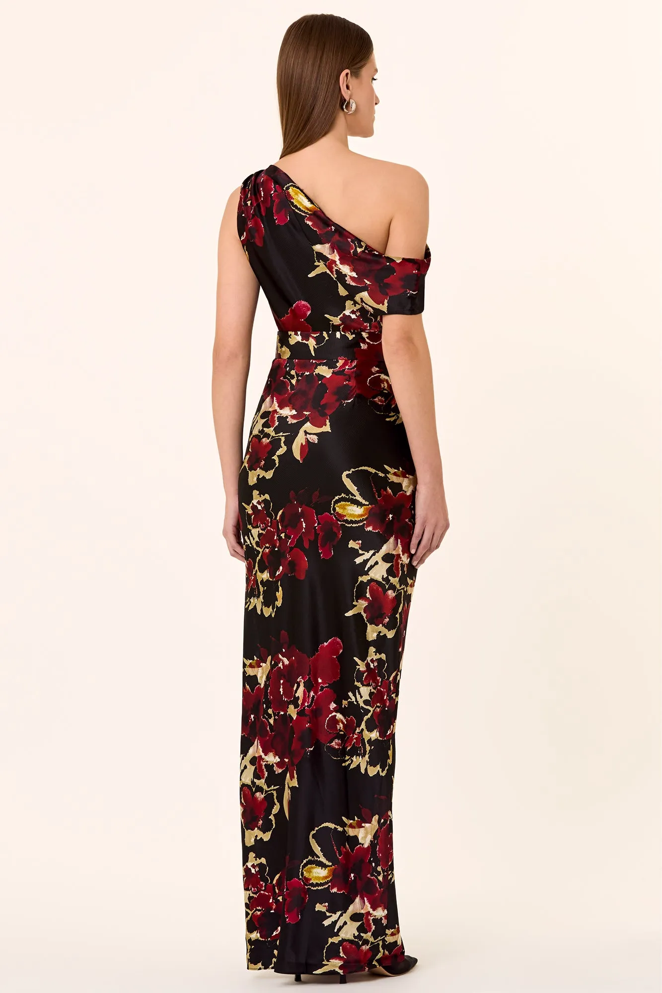 Halle Dress - Watercolour Floral Black