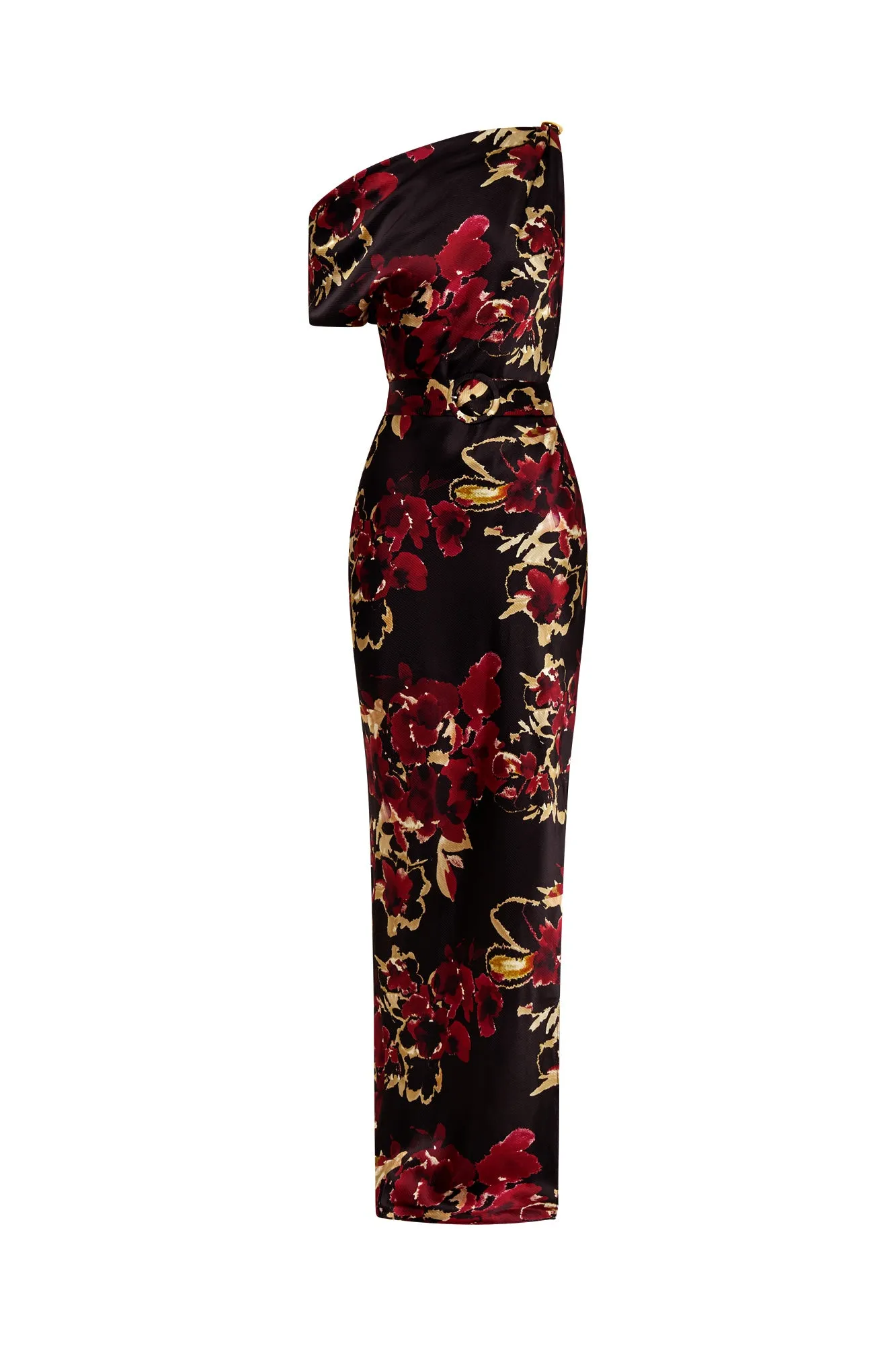 Halle Dress - Watercolour Floral Black
