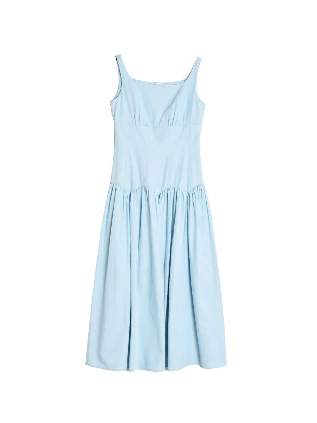 Jemma Square Neck Patchwork Dress - Green
