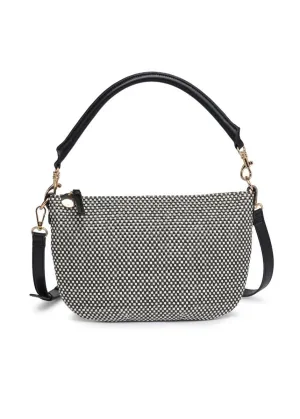 Jordan Woven Crossbody - Black & Ivory